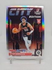 Scoot Henderson 2023-24 NBA Hoops Premium Stock #5 City Edition HOLO SILVER (RC)