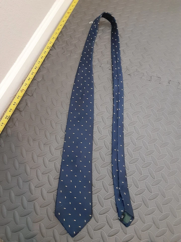 Corbata Tom James imagen corporativa azul marino 100 % seda #S105 Foto 2 de 4