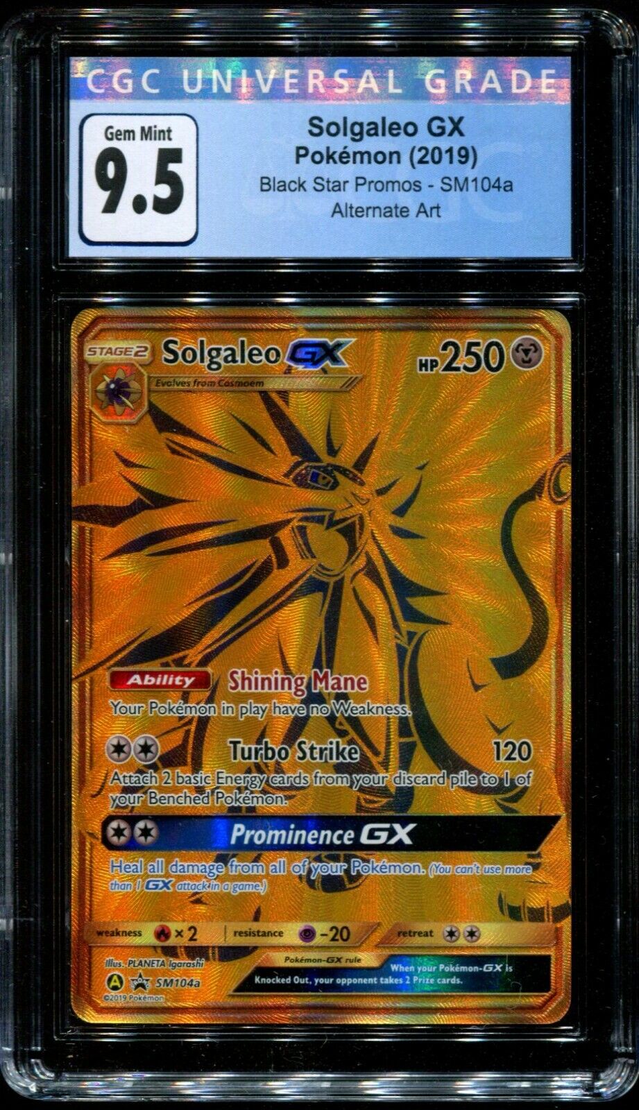 Carta Pokemon Solgaleo Gx Dourado Em Ingles +9 Gx Em Ingles