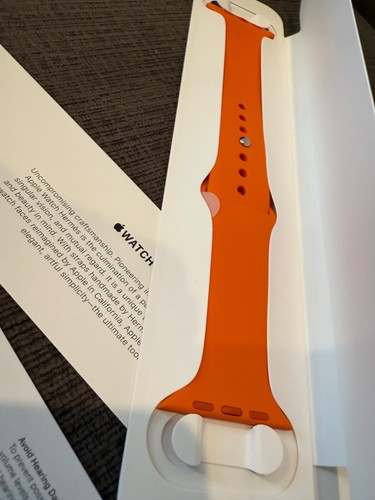 Apple Watch Hermes Series 10 Sport Band 45,46,49MM Ultra Orange M/L - Zdjęcie 5 z 17