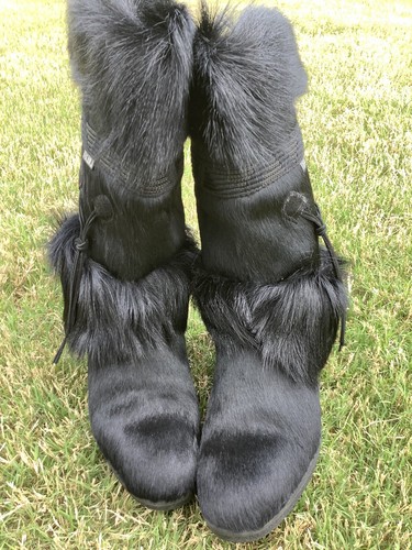 Tecnica Black Fur Winter Boots Italy Womens Size EU 43 Size 12.5 - Picture 5 of 12