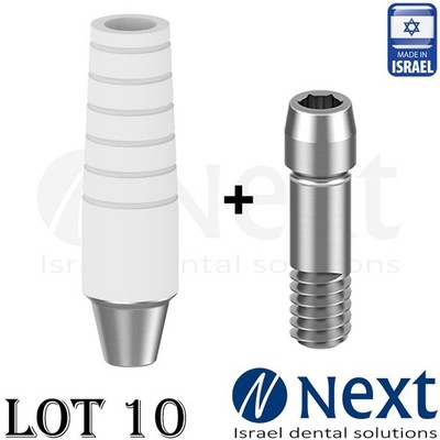 Lotx10 UCLA Plastic Abutment Chrome Cobalt base non hex Hiossen Regular CrCo