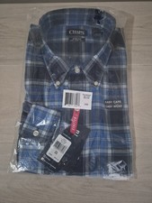 New! Chaps Men's Easy care Flex Stretch Button-Down Dress Shirt