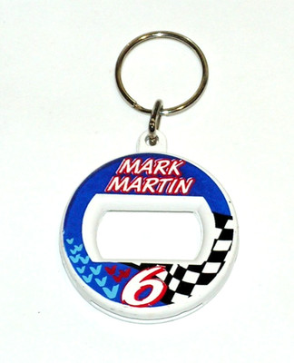 Mark Martin #6 Keychain Can & Bottle Opener Fob Bev Key Key Ring NASCAR