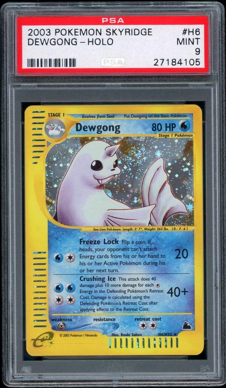 Dewgong Holo H6/144 Skyridge Pokemon PSA 9