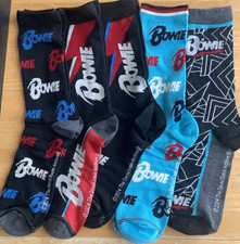 Bowie Licensed Crew Socks New Boxed Set of 5 Men  s One Size Fits Most