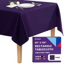 Rectangle Tablecloth - 60 x 126 Inch Purple Table Cloth for 8 Foot Rectangle ...
