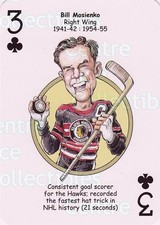 2017 Chicago Blackhawks Heroes Playing Card #3 Bill Mosienko