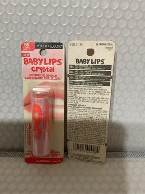 2x Maybelline Baby lips Crystal Lip Balm #135 Gleaming Coral