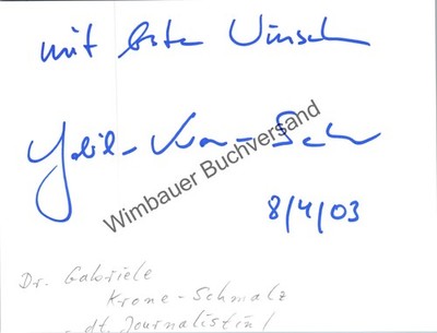 Original Autogramm Gabriele Krone-Schmalz /// Autograph signiert signed s 265298