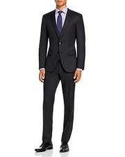 Hugo Boss Mens Slim fit Suit Jacket Blazer 42 R Charcoal Grey Solid Wool