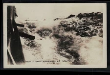 RPPC Postcard US Navy How It Looks Alongside At Sea, Battleship, WWI