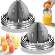 Palksky Mason Jar Juicer Lid, Stainless Steel Juicer Manual/Citrus Reamer/Lemon 