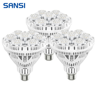 SANSI Grow Light Bulbs Full Spectrum 36W=400W E26 Indoor Plant Hydroponics 3pcs