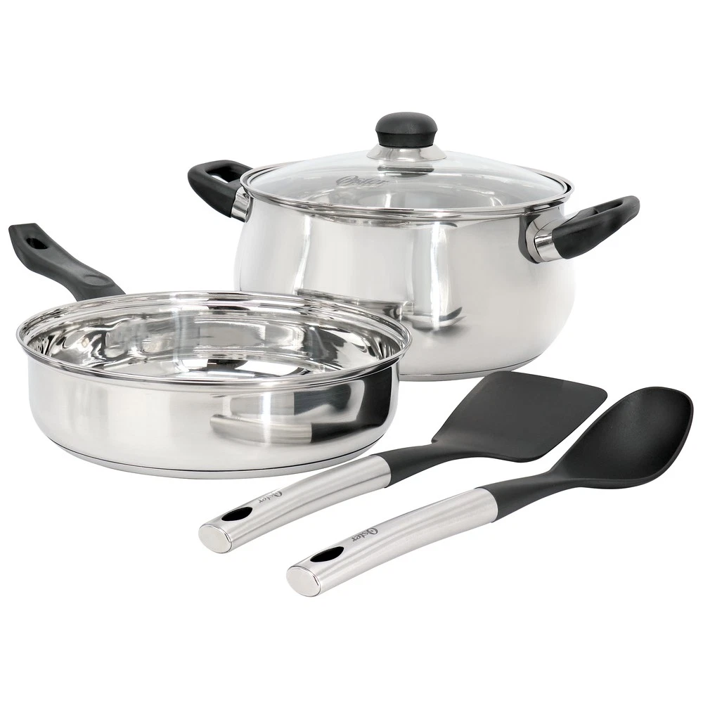 Oster 141109.05 Rametto 5 Piece Belly Shaped Stainless Steel Cookware Set In