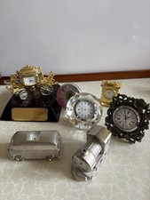 Bundle of Vintage & Modern Miniature Novelty Clocks - For Spares & Repairs 