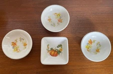 Set 3 Effetti Home Handmade in Italy Mini Dipping Bowls  And 1 Pumpkin Bowl