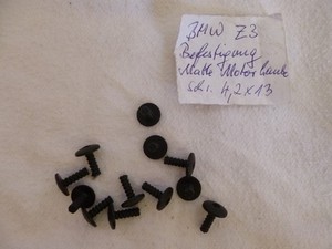 10x BMW Z3 E36 Befestigung Schrauben Dämmmatte Motorhaube - 4,2x13
