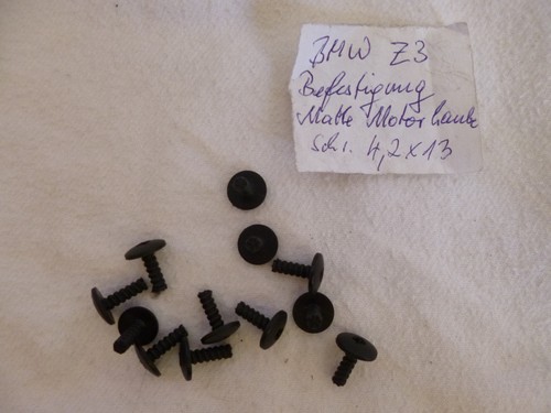 10x BMW Z3 E36 Befestigung Schrauben Dämmmatte Motorhaube - 4,2x13