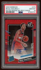 2023 Panini Donruss Bilal Coulibaly Rated Rookie Auto Sig-Red Choice /99 PSA 10