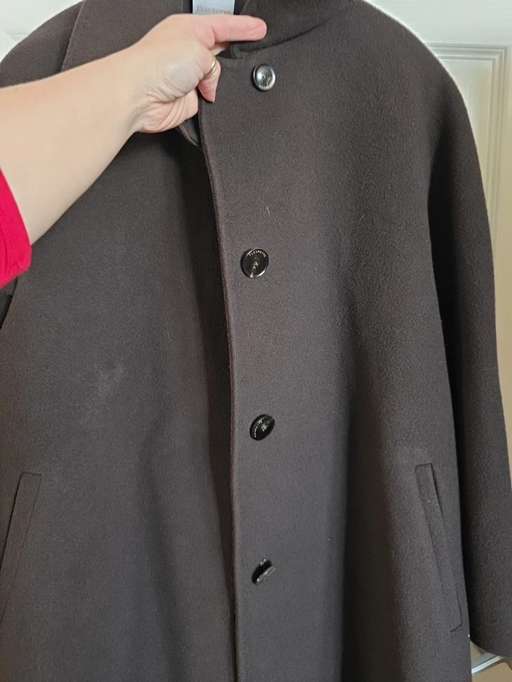 Abrigo Fleurette vintage 100 % pelo camel para mujer talla 10 marrón oscuro EE. UU. Foto 3 de 4