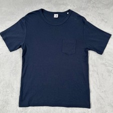 NN07 No Nationality Arnold Tshirt Pocket Tee Navy Men's Medium Cotton Modal 3476