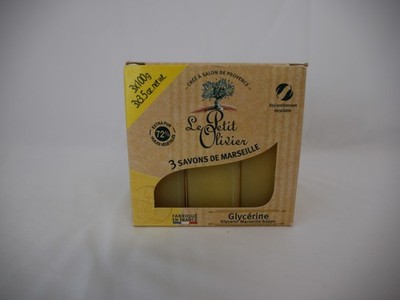 Le Petit Olivier Seife 3 Savons de Marseille Glycerine Olivenöl 3 x 100 g
