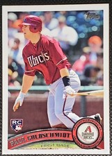 PAUL GOLDSCHMIDT 2011 TOPPS UPDATE US47 ? ROOKIE CARD RC. rookie card picture