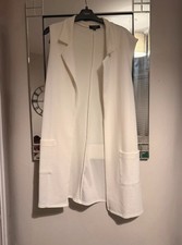 New Look Curve Sleeveless Blazer Off White/Cream Size 20 Excellent Condition