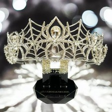 Halloween crown, Cosplay crown, silver spider crown, Gothic wedding headpiece