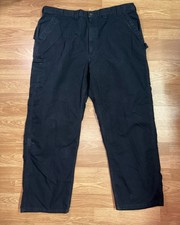 Carhartt B151 Work Pants Black Loose Fit Carpenter Utility 44x30 Cotton