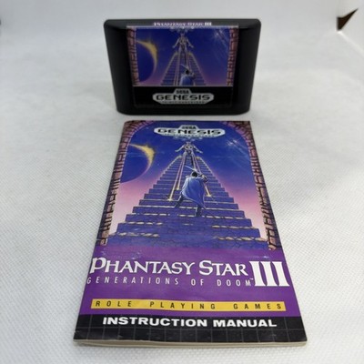 Phantasy Star III 3 Generations of Doom Sega Genesis RPG Game w/ Manual ONLY