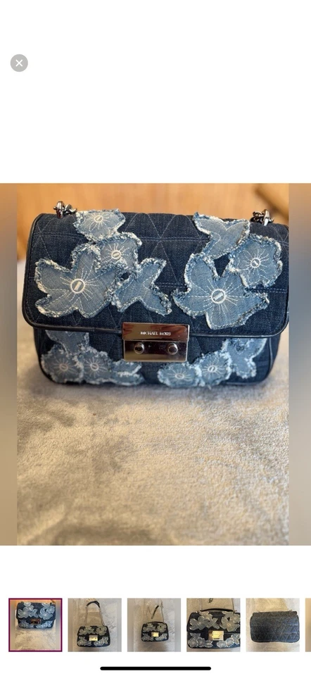 Bolso de hombro Michael Kors Sloan Chain Denim Foto 2 de 4