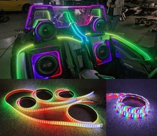2PCS 5FT 60" Quad Row CHASING Dynamic Light Strips Hood Car Truck Bike Slingshot