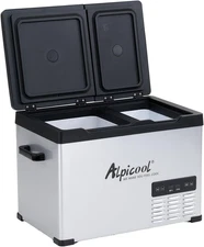 CHS45 Dual Temperature Control 12 Volt Refrigerator 33 Quart Portable Car Fridge