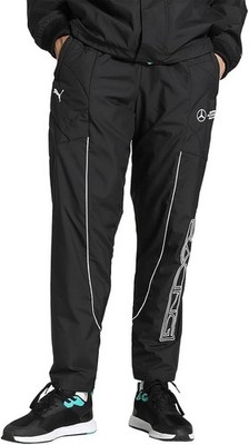 Puma Black Track Joggers with White Piping & Logos #259