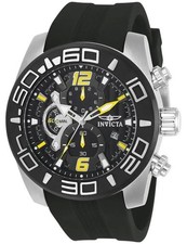 Invicta 22809 Men's 'Pro Diver' Quartz 50mm Stainless Steel and Silicone Watch