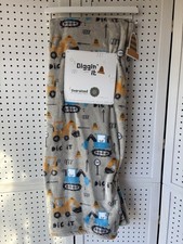 Diggin' It 50" x 70" Plush Blanket Kids Equipment Trucks Digger Construction