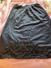 Vintage Formfit Rogers 1/2 Slip Black 6  Lace Satin Ribbon 28/32  waist
