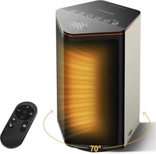 1500w Electric Space Heater for Indoor Use with Thermostat, Oscillation and Remo