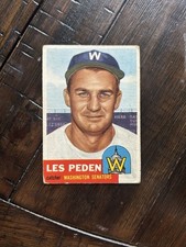 1953 Topps #256 Les Peden Good High# Washington Senators