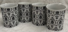 Disney Nightmare Before Christmas  Coffee Mugs Black-White Touchstone Set Of 4