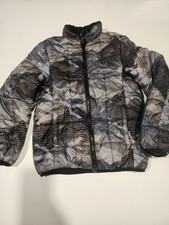Gerry Unisex Kids Puffer Jacket M-10/12 Black Gray Blue Abstract Full Zip