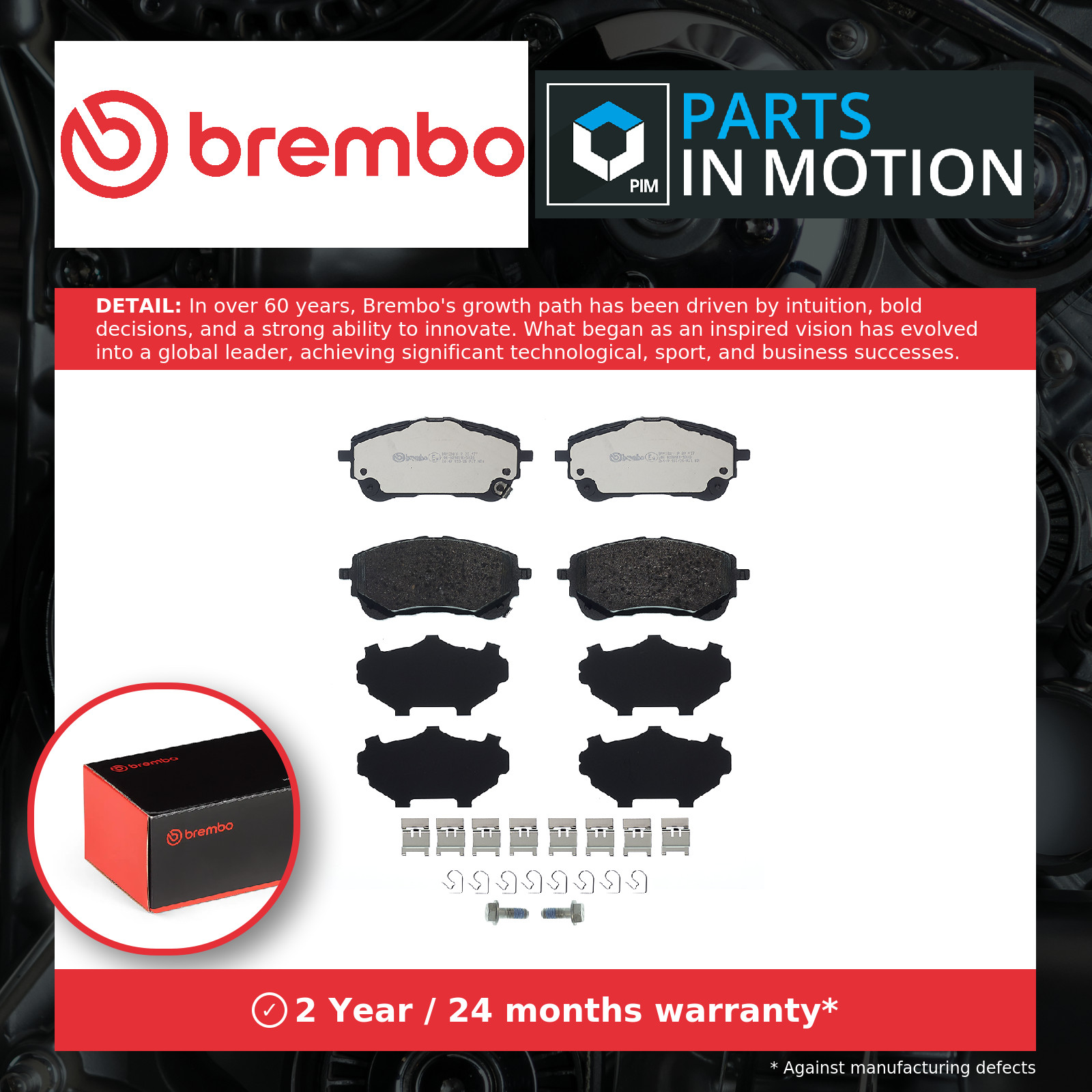 Brake Pads Set fits TOYOTA COROLLA E21 1.6 Front 2019 on Brembo 0446502470 New - Image 3