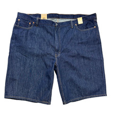 Levis 469 Mens Loose Fit Denim Shorts Dark Indigo 100 Cotton Size 52 NWT 49