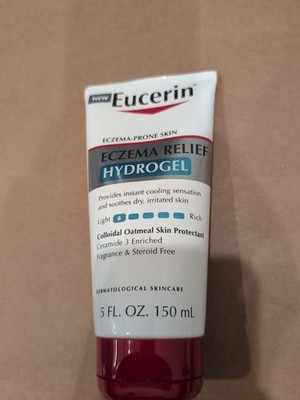 Eucerin Eczema Relief Hydrogel, Fragrance Free, Steroid Free, 5oz Tube Exp: 7/26