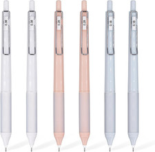 6pcs Gel Pen Set Black Ink 0.18 0.28 0.38mm Ultra Fine Point Smooth Writing Pens