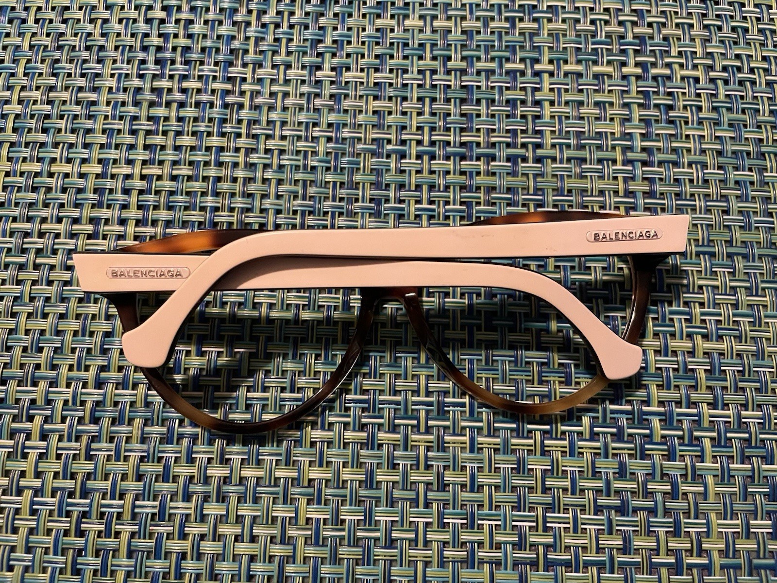 Acetate Balenciaga BA29 24J White Tortoise Cat Eye Brown Glasses Frames thumbnail 2