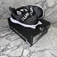 Under Armour Toddler Boys Size 6C Black Slip On Sneakers NEW