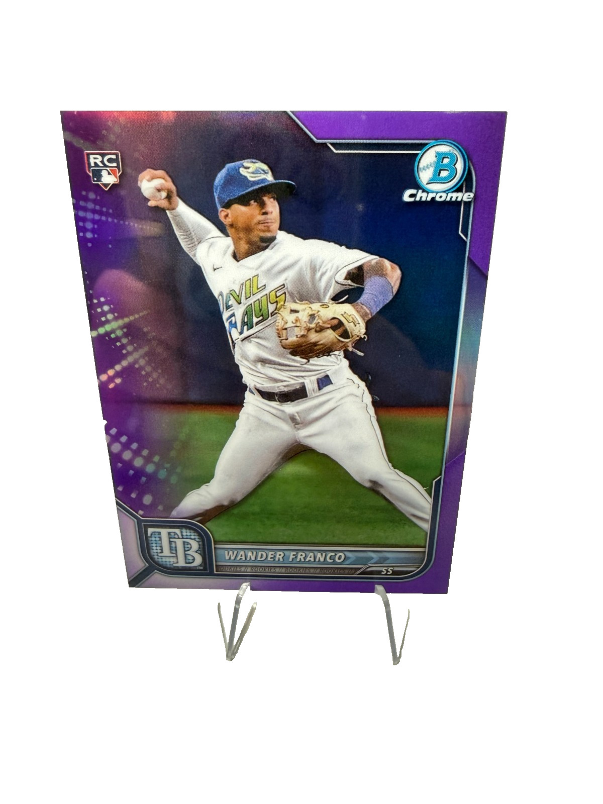 Wander Franco 2022 Bowman Chrome Purple Refractor RC /250 #10 Rays
